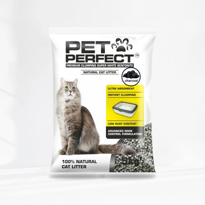 Pet Perfect Premium Granuler Bentonite Cat Litter Activated carbon-5L