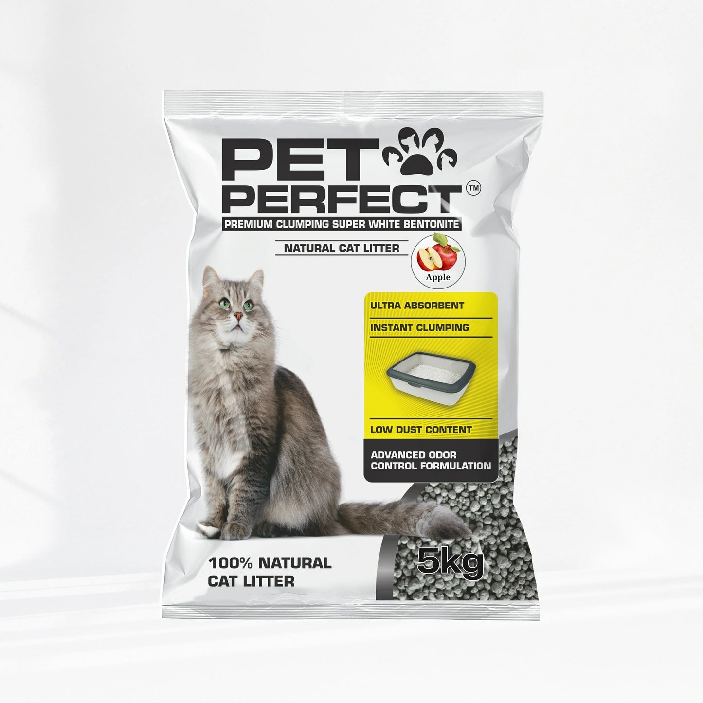 Pet Perfect Round Bentonite Apple Cat Litter 5 KG