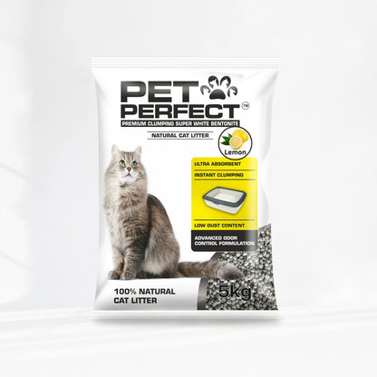 Pet Perfect Round Bentonite Lemon Cat Litter 5 KG