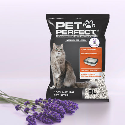 Pet Perfect Premium Granuler Bentonite Cat Litter Levender-5L