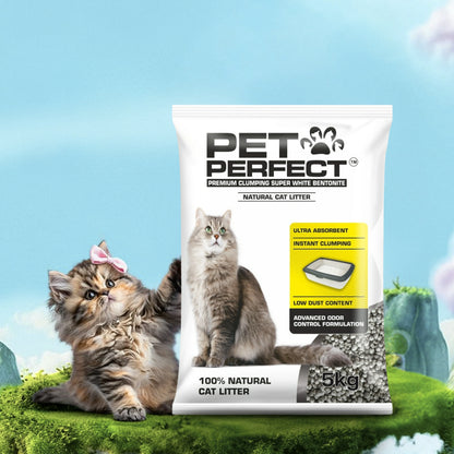 Pet Perfect Round Bentonite Unscented Cat Litter 5 KG
