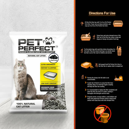 Pet Perfect Premium Granuler Bentonite Cat Litter Activated carbon-5L