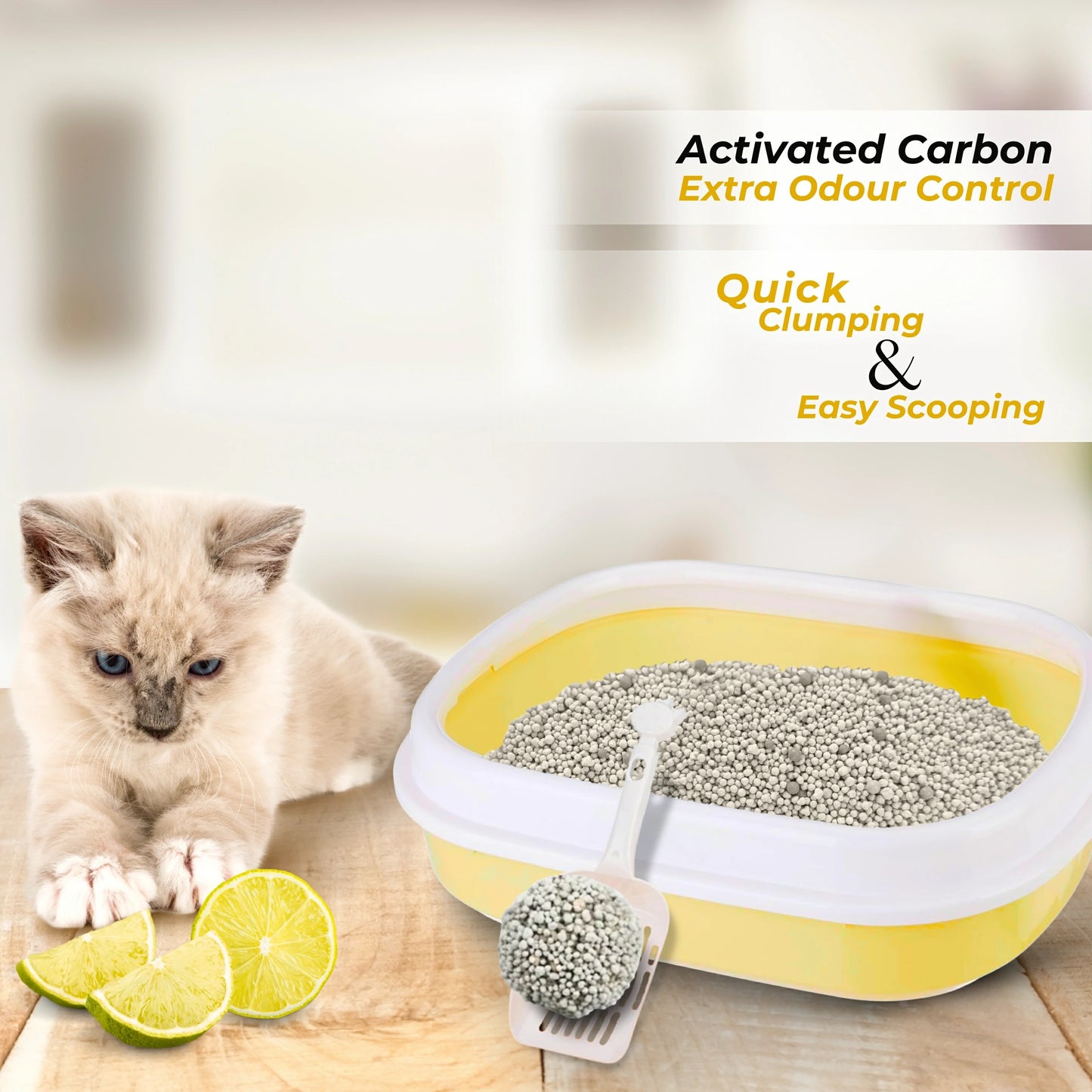 Pet Perfect Round Bentonite Lemon Cat Litter 5 KG