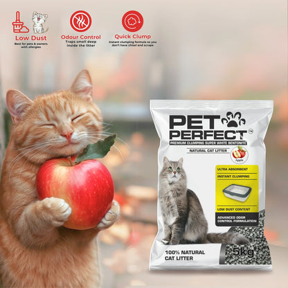 Pet Perfect Round Bentonite Apple Cat Litter 5 KG